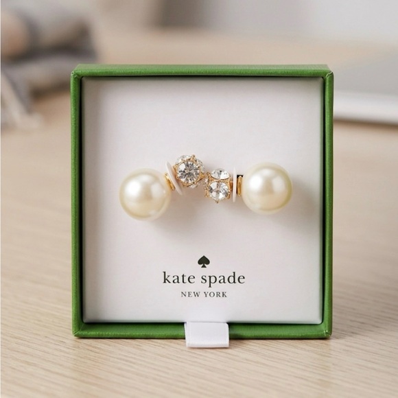 kate spade Jewelry - kate spade Cream Pearl and Crystal Double-Ended Stud Earrings